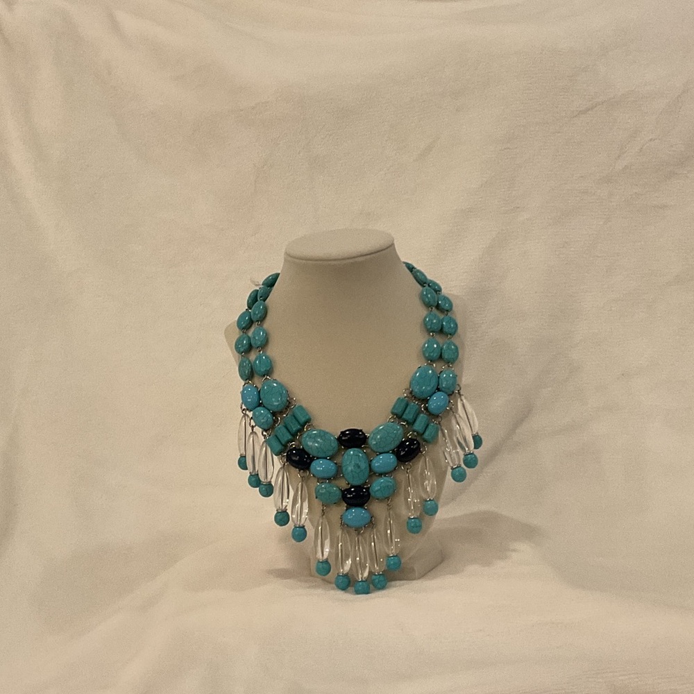 Chico's Turquoise and Black Statement Necklace
